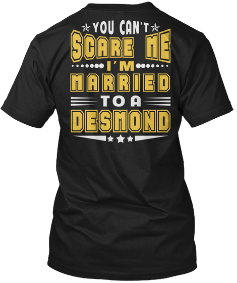 Married To Desmond Thing Shirts Black T-Shirt Back