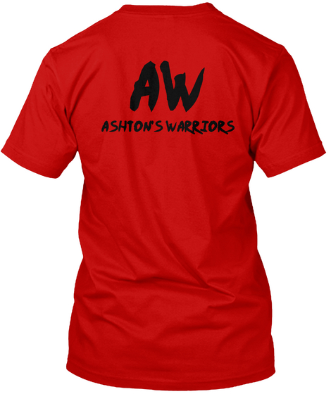 Aw Ashion's Warriors Classic Red T-Shirt Back