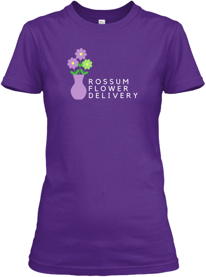 Rossum Flower Delivery Purple áo T-Shirt Front