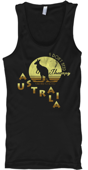 Australia Day 2017 Tank Tops Black T-Shirt Front