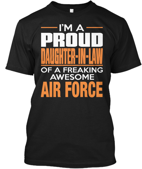 Air Force Black T-Shirt Front
