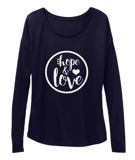 Hope And Love #Be Bold For Change Midnight áo T-Shirt Front