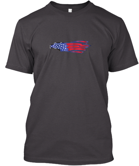 Patriotic Shirts  American Heart Heathered Charcoal  áo T-Shirt Front