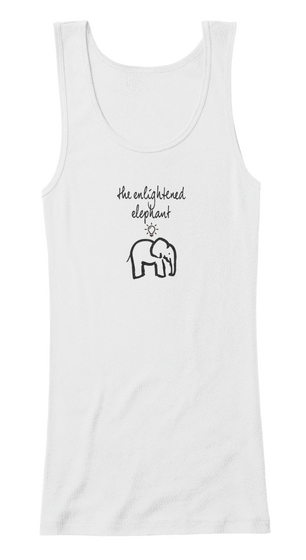 The Enlightened Elephant White T-Shirt Front