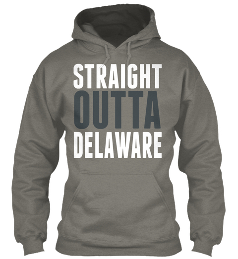 Straight Outta Delaware Charcoal Kaos Front
