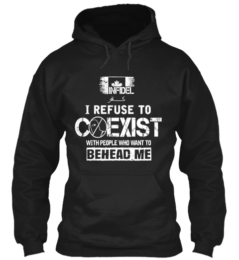 I Refuse To Coexist Black T-Shirt Front