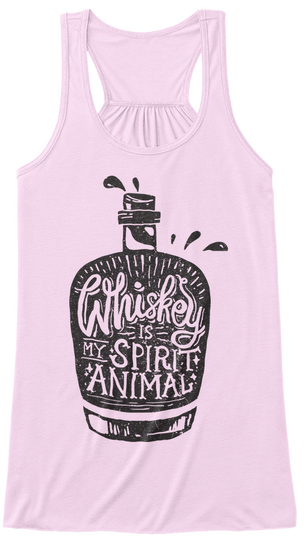 Whiskey Is Spirit Animal Soft Pink T-Shirt Front